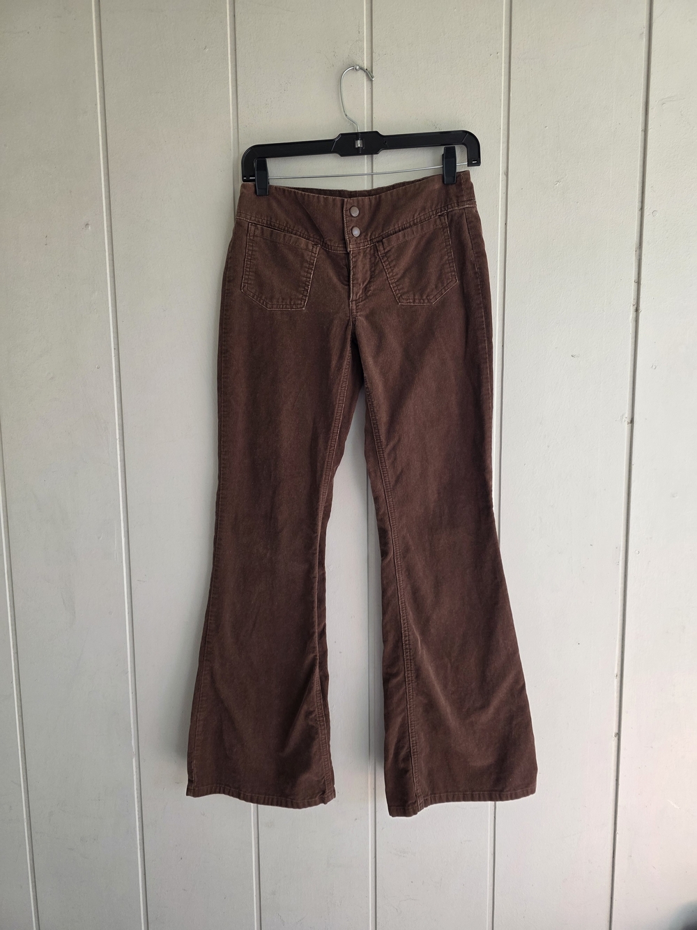 Gap Womens Y2k Cordoury Flare Leg Bellbottom Pants Brown Sz 1 Cotton